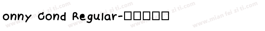onny Cond Regular字体转换